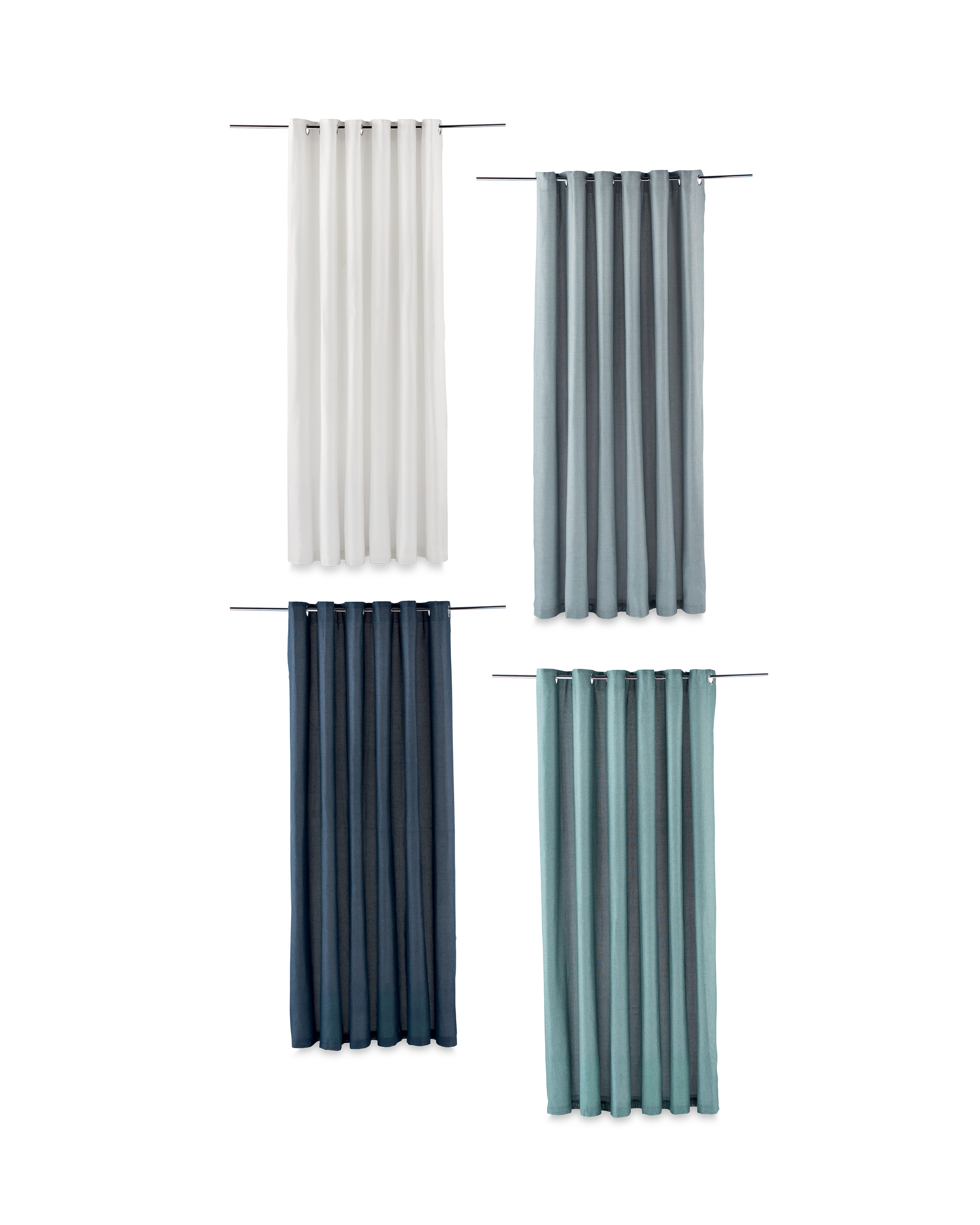 Hopsack Curtains 90 x90" ALDI UK